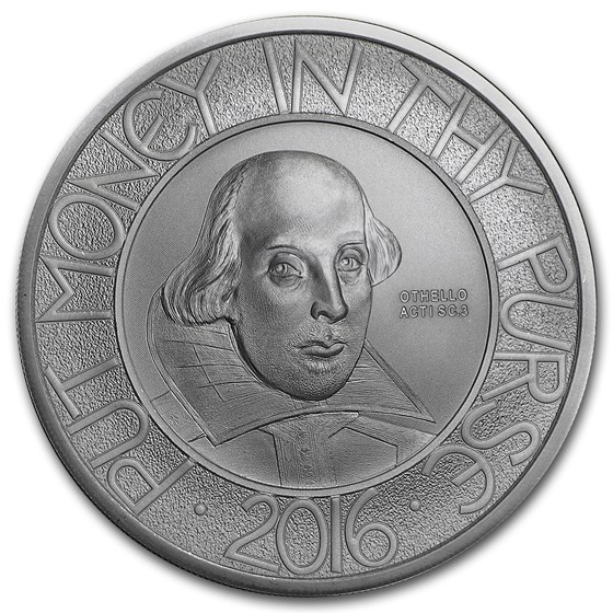 2016 United Kingdom £2 Silver 400th Anniv Death of Shakespeare 2016 United Kingdom £2 Silver 400th Anniv Death of Shakespeare